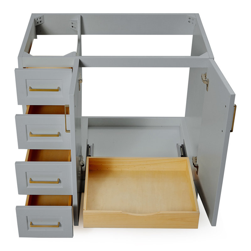 Base de meuble-lavabo simple 36 po Sawyer, Gris