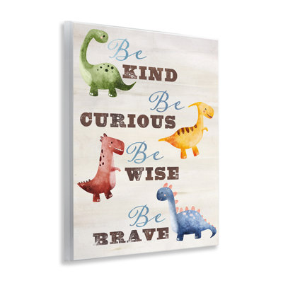 "Kind Curious Wise Dinosaurs", art mural par Susan Arnot