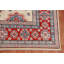 Tapis oriental en laine ivoire Kazak 8 x 11