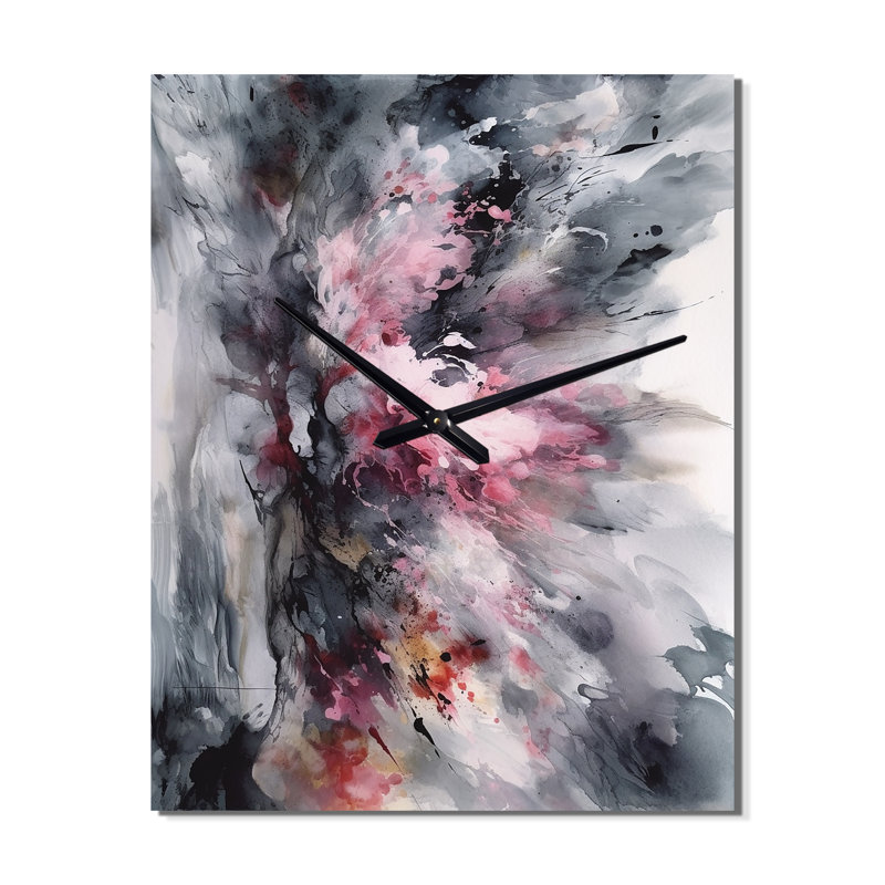 Horloge murale Evolving In Pink Grey, H 40 po x l 30 po x P 1 po