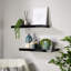 Tayshia 2 Piece Black Gloss Floating Shelves-815053468