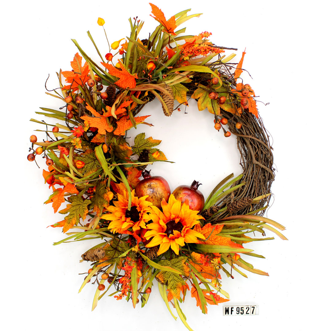 Faux Berry 24'' Wreath Charlton Home®