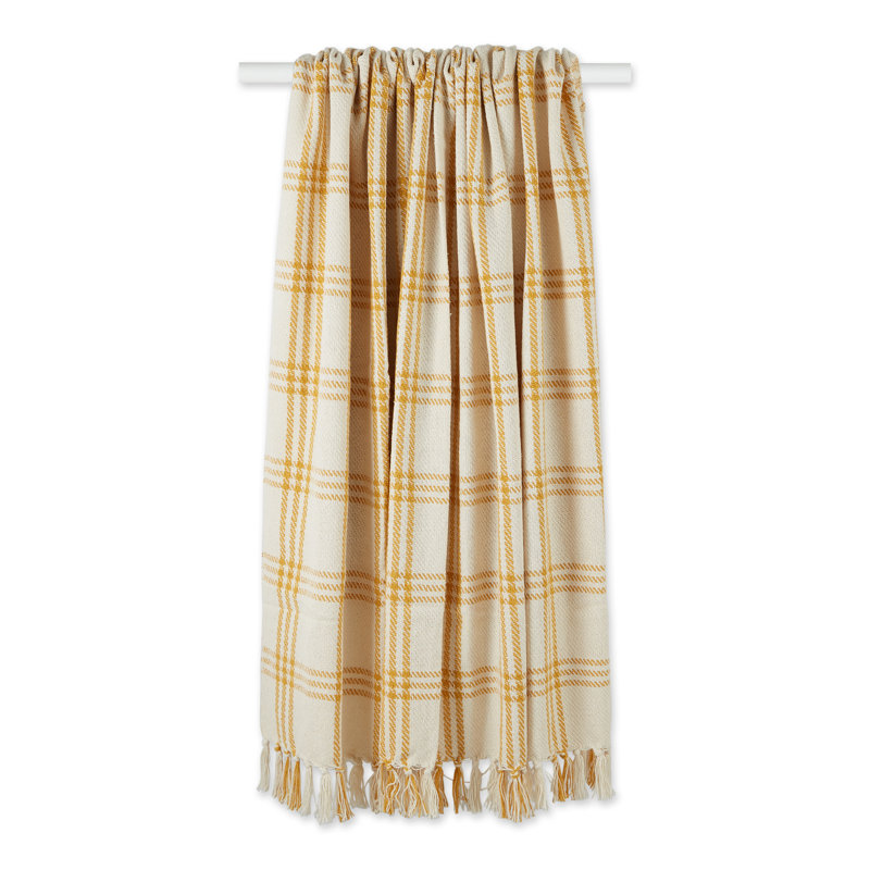 Jeté 100% coton , Jaune