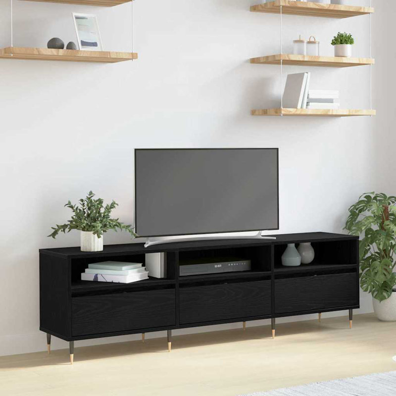  TV Cabinet, Black oak