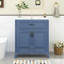 Meuble-lavabo de 30 po avec lavabo en céramique, armoire de rangement en bois massif avec portes à fermeture douce, style rétro