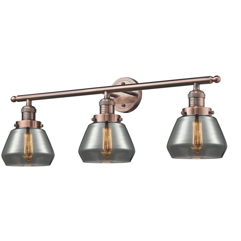 Chill 3 - Light Dimmable Vanity Light, Brushed Satin Nickel, Smoked