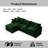 Modular L-Shaped Sectional Sofa Couch With Ottoman,Soft Chenille Fabic,3-Seater-224201410