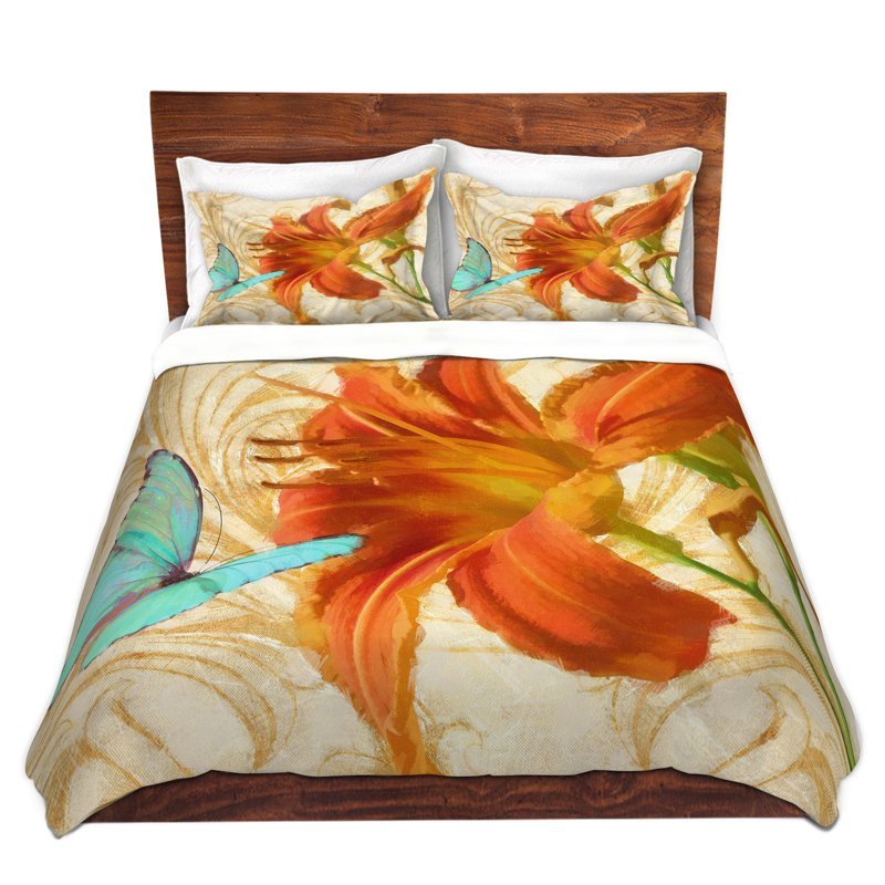 Ensembles de housse de couette en microfibre DiaNoche par Tina Lavoie - Satsuma Day Lily I