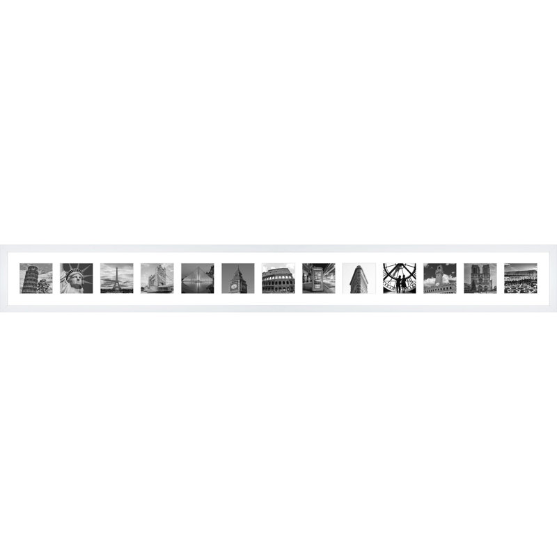 Lamisha Wood Picture Frame with Mat, White