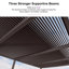 Pergola d'extérieur en aluminium 12 po x 24 po à persiennes bronze
