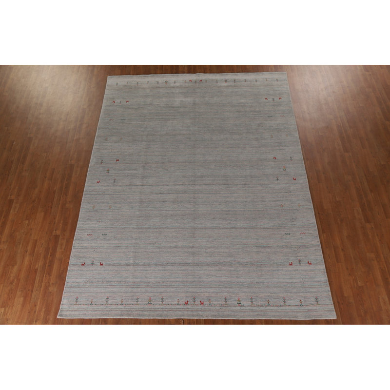 Striped Gabbeh Oriental Area Rug 9x12