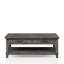 Table d'appoint avec plateau de rangement rustique gris rustique et tablette de rangement