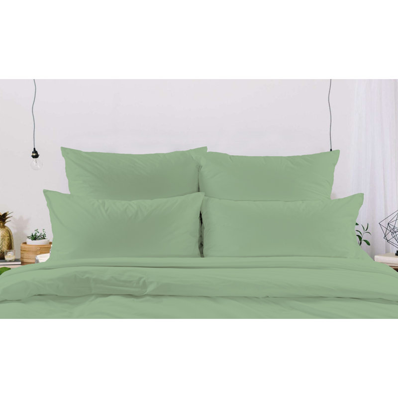 Sage Queen Solid Microfiber 6-Piece Bed Sheet Set