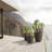 Crescent Garden Pleat Modern Round Pot Planter-606018359-606018348