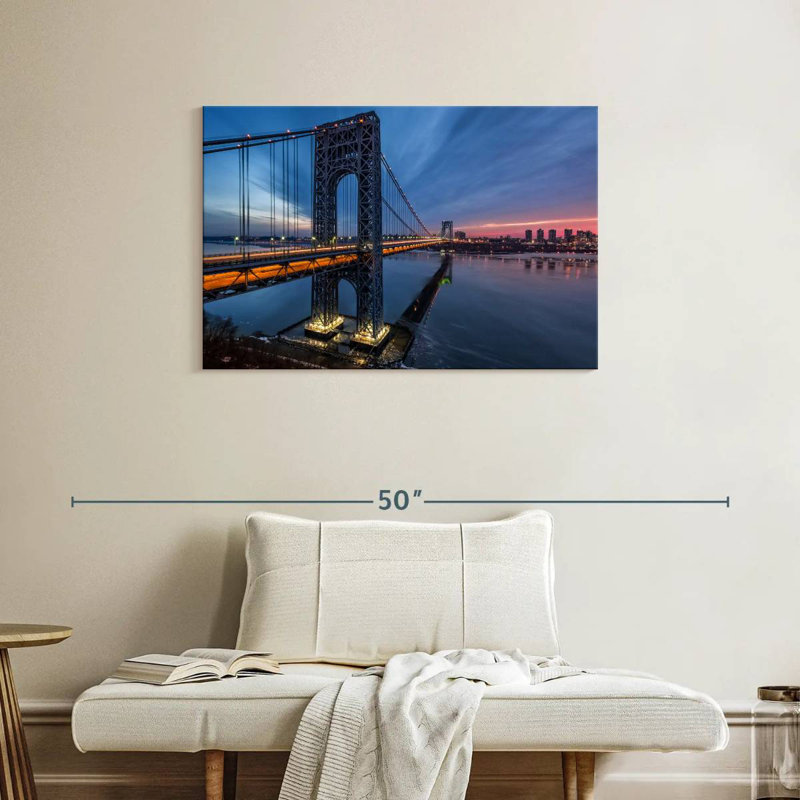 Lilie George Washington Bridge Daybreak, 24" H x 36" W