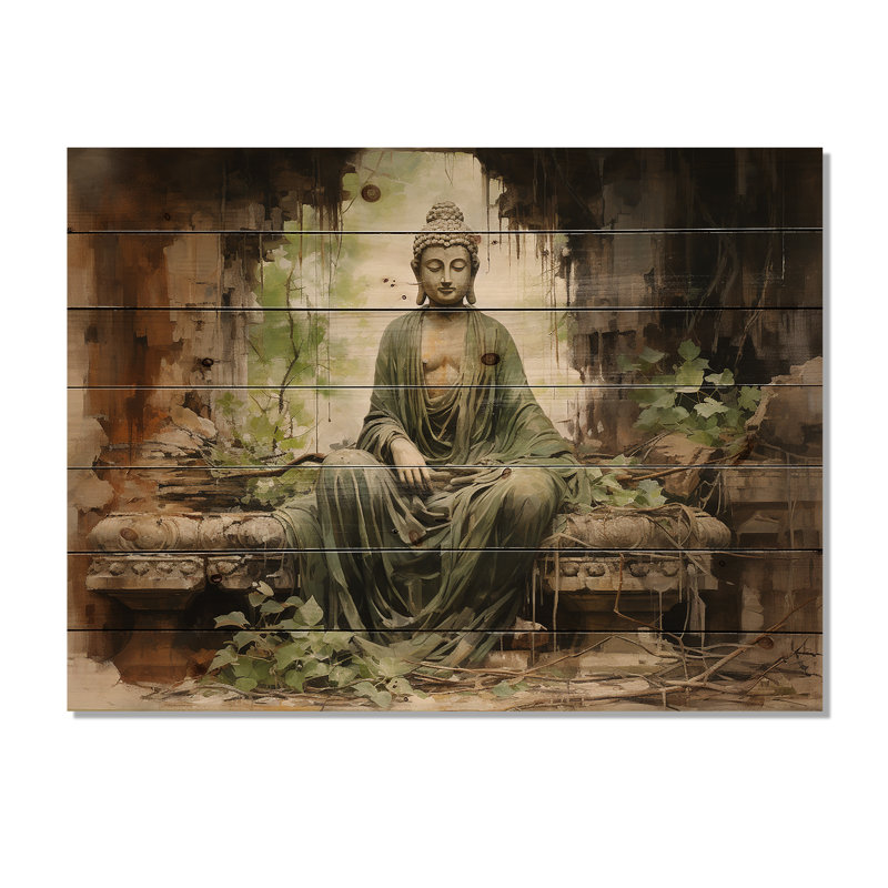 Taryne - Paysages, décoration murale sur bois de pin naturel, H 24 po x l 32 po