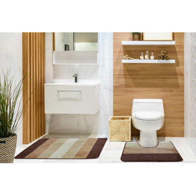 Montauk Non-Slip Bath Rug and Contour Mat