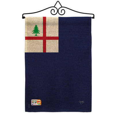 En toile jute à 2 côtés 19 po bunker hill drapeau de jardin