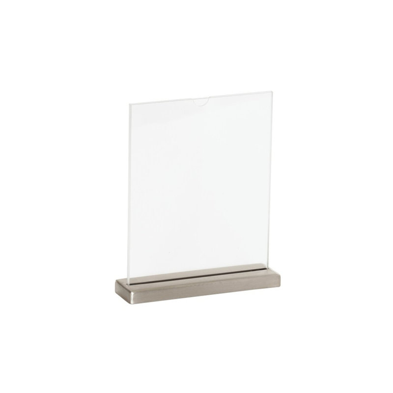 Porte-affiche en acier inoxydable moderne