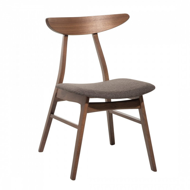 Leia 43cm H Upholstered Ladder Back Parsons Chair, Grey