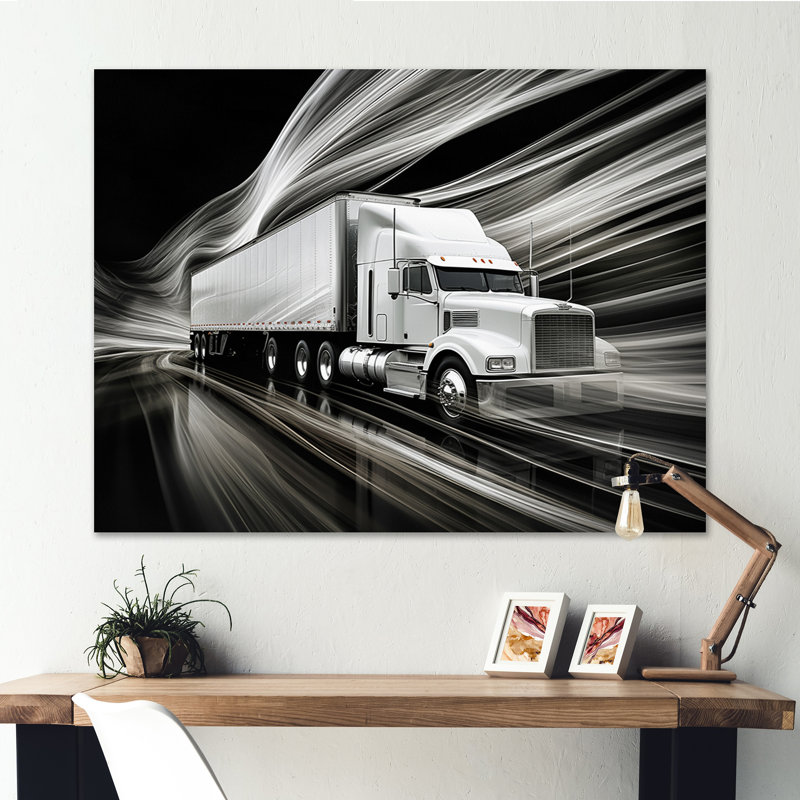 Truck 53Ft Translucent Rhythms I - Transportation Wall Decor170, H 34 po x l 44 po x P 1,5 po