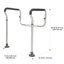 Barre d'appui pour toilettes, support jusqu'à 136 kg, cadre de siège de toilette, largeur et hauteur réglables, compatible avec la plupart des toilettes, barres de maintien avec accoudoirs rembourrés pour personnes handicapées, à mobilité réduite et seniors.