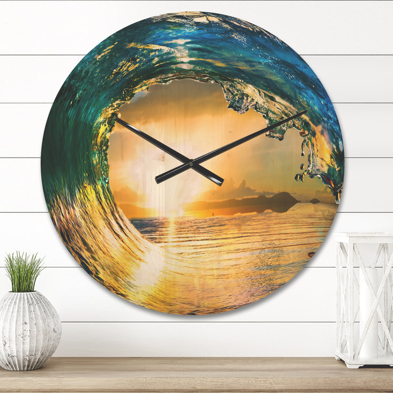Horloge murale Ocean Waves Falling Down II, Petit