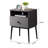 Gray Nightstand with Drawer and Open Shelf, Small Bedside Table / Narrow Side Table for Bedroom, Living Room, Dorm, Apartment, Entryway, Office, RV – Modern End Table with Storage for Small Spaces-1777985598-1832537604