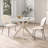 Anisty Round Faux Marble Top Solid Wood Base Dining Table-97975216