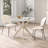 Anisty Round Faux Marble Top with Solid Wood Base Dining Table-97975216