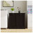 Two-Compartment Tilt-Out Laundry Sorter Cabinet - MDF Laundry Storage Organizer with Removable Cloth Bags, Black-122602696