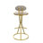 Round Velvet Bar Stools with S-shaped Stripe Design, Set of 2, Modern Upholstered Counter Chairs for Dining and Kitchen-1950949943