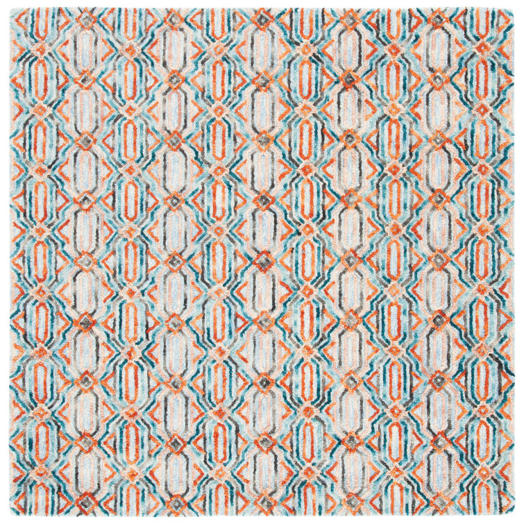 Rubalcava Hand Tufted Wool And Cotton Geometric Rug
