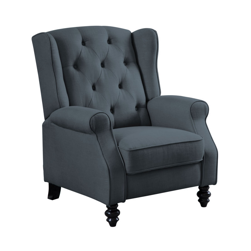 Fauteuil inclinable manuel Chih, 100 % polyester bleu