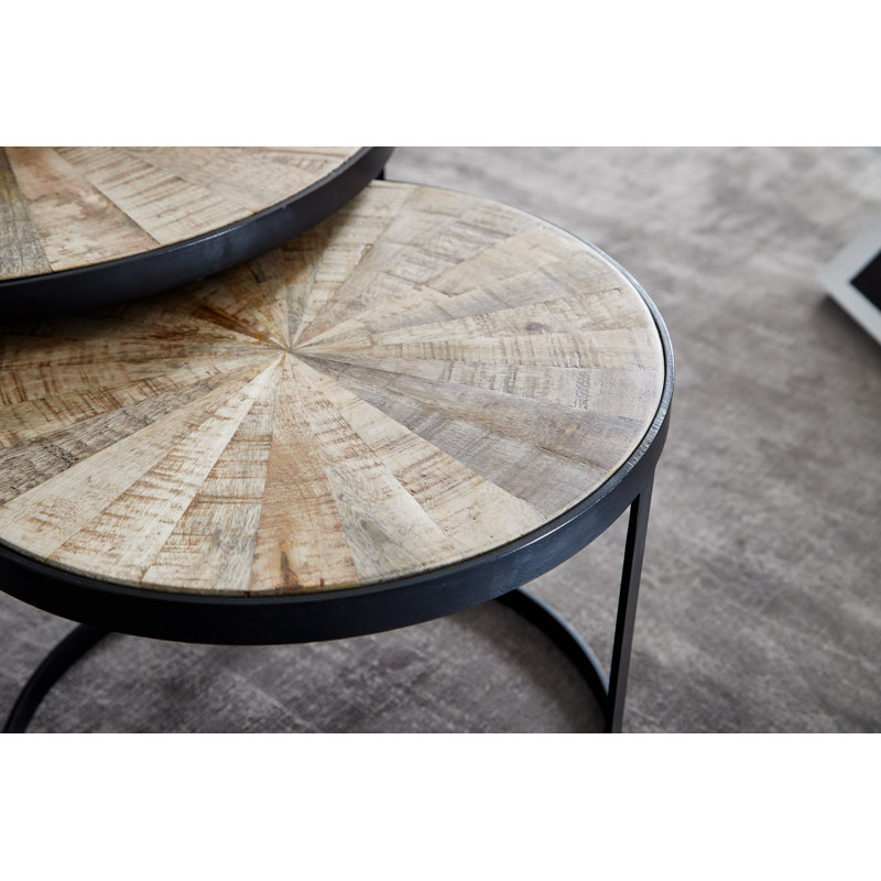 Acklin 2 Piece Coffee Table Set, Light Brown