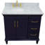 Ensemble de meuble-lavabo simple 37 po Linslade-333045593