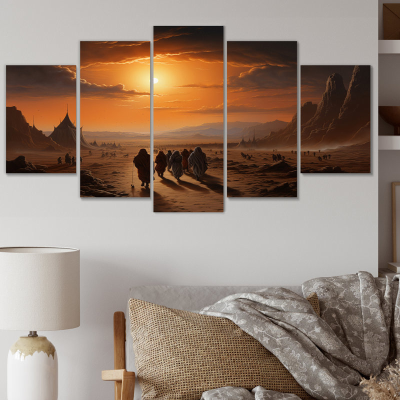Art de l'Islam «Journey To The Faith I», reproduction d'art sur toile - 5 panneaux
