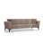 Stylish 3-Seat Sofa-Bed, Light Brown, 90.6 x 37.4 x 30.3 inches | BEECH WOOD & CHIPBOARD Frame, 100% Polyester Fabric | Turnable Back Mechanism, Fixed Cushions, Easy Care | Perfect for Living Room & Guest Space-1097923135