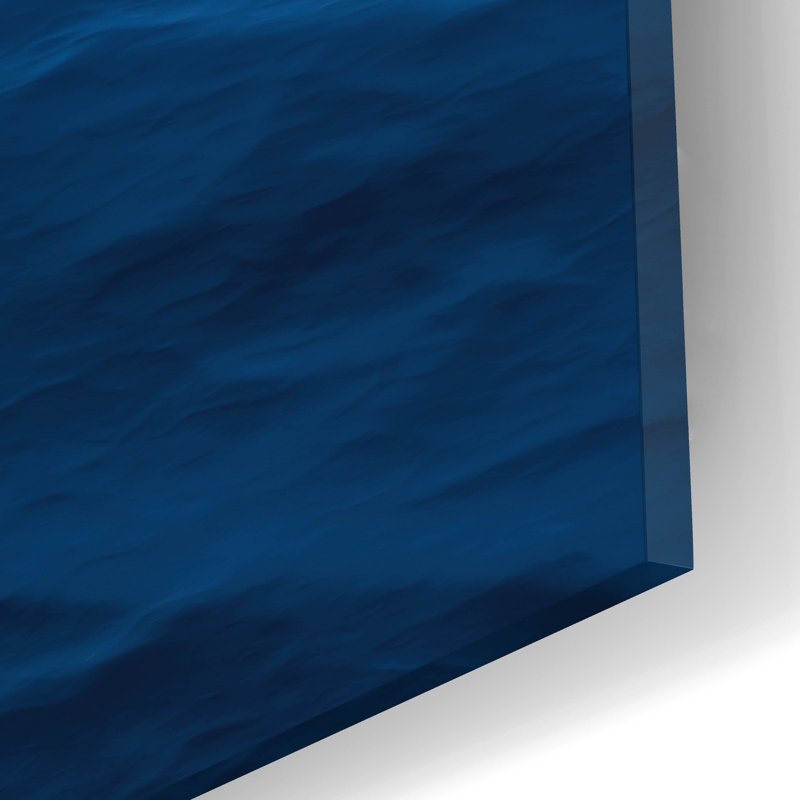 «Full Moon Over Whaleback Light» par Rick Berk, art mural en verre acrylique, H 16 po x l 12 po x P 0,13 po
