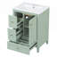 Meuble-lavabo moderne avec rangement spacieux et tablettes réglables en bois aggloméré durable et en bois d'hévéa-426539816