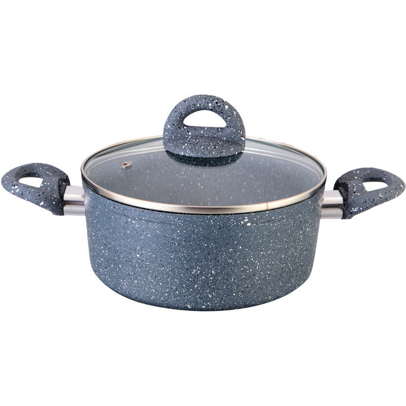 Wonderchef Granite 4L Non-Stick Aluminum Round Dutch Oven, 28cm