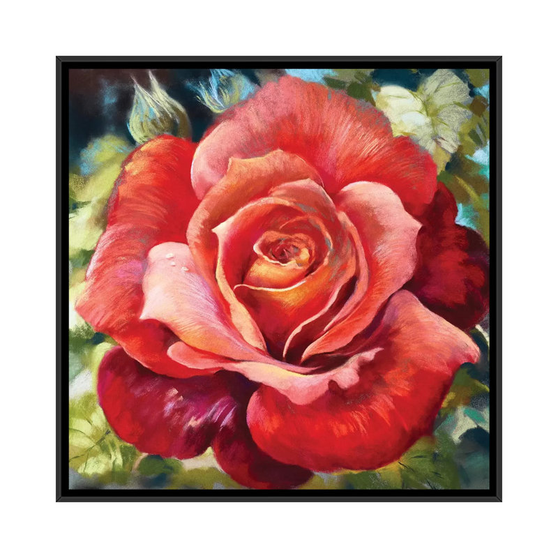 « hot chocolat », impression sur toile, H 18 po x l 18 po x P 1,5 po, Toile avec cadre flottant noir, Pas de tapis