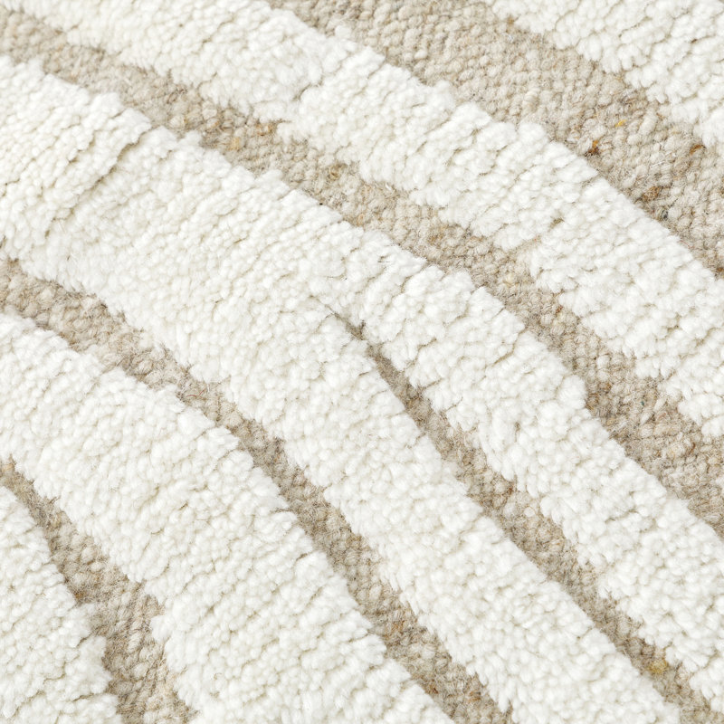 Drift Rug: Naturalist Hand Knotted - Flatweave Rug in White/Natural, Rectange 7'6" x 9'6"