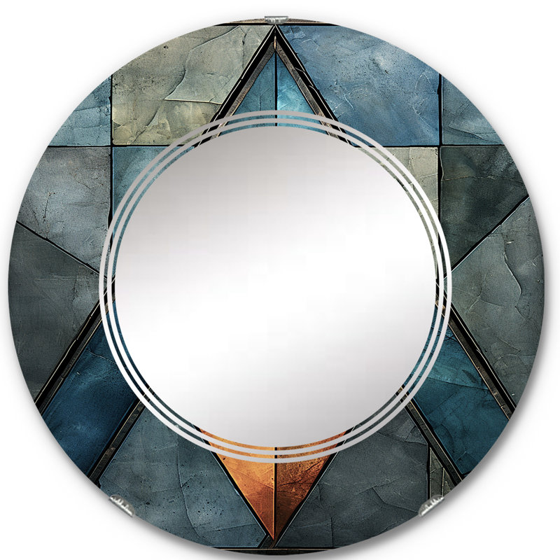 Maeline - Miroir mural moderne rond, 24 po x 24 po