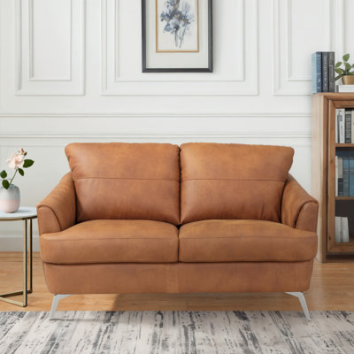 Demiyah 59.5'' Leather Loveseat