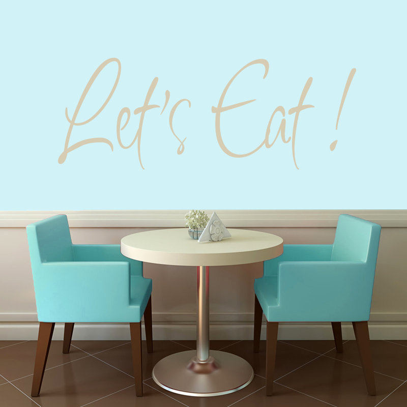 Adhésif décoratif «Let's Eat», Beige
