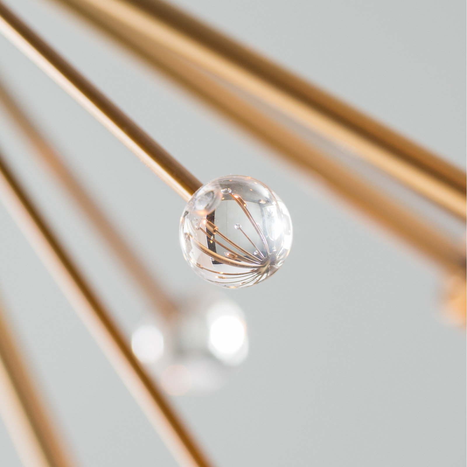 24-Light Chandelier, Warm Brass