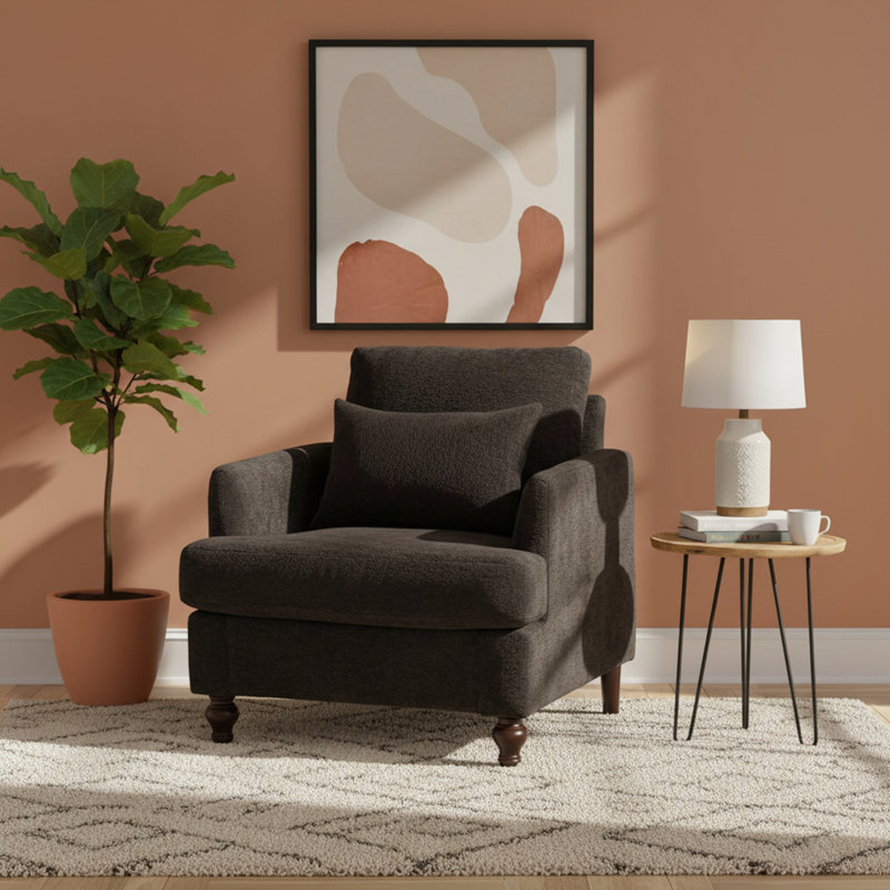 Fauteuil club Chenille, Noir