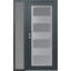 Porte d'entrée avant pré-suspendue à panneaux latéraux en acier argenté anthracite / anthracite avec panneau latéral-119907772-119907775-119907774
