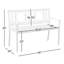 Banc d'extérieur noir moderne de 45 pouces avec fabrication en acier thermolaqué durable-2080337169